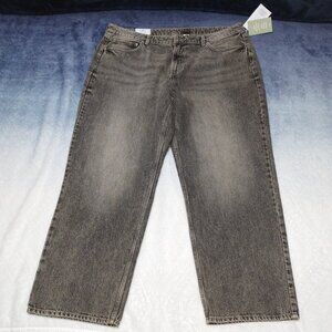Women's Plus Size 16 H & M Gray Curvy Fit/Baggy Jeans NWT.